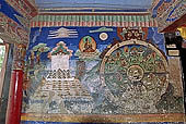 Ladakh - Sankar gompa (Leh), the Wheel of Life mural painting